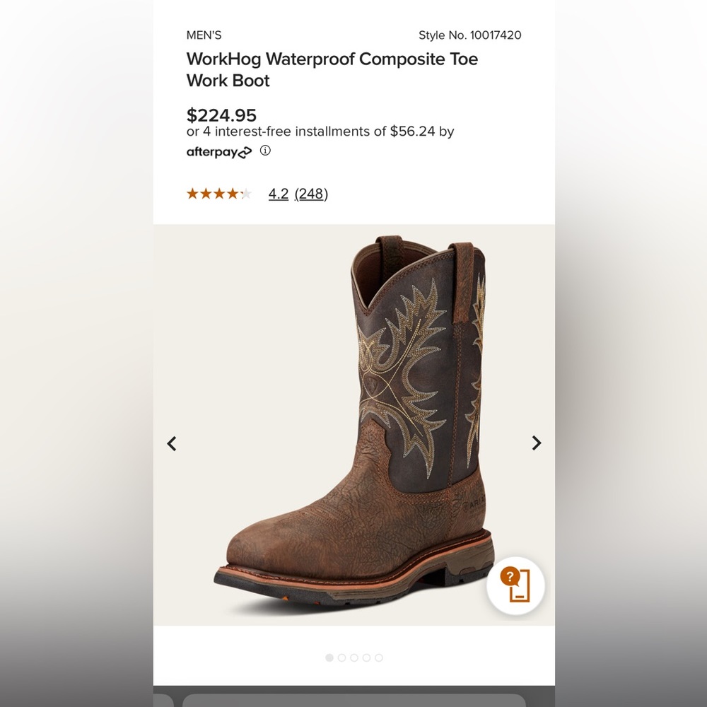 Men’s Ariat Workboots Size 14